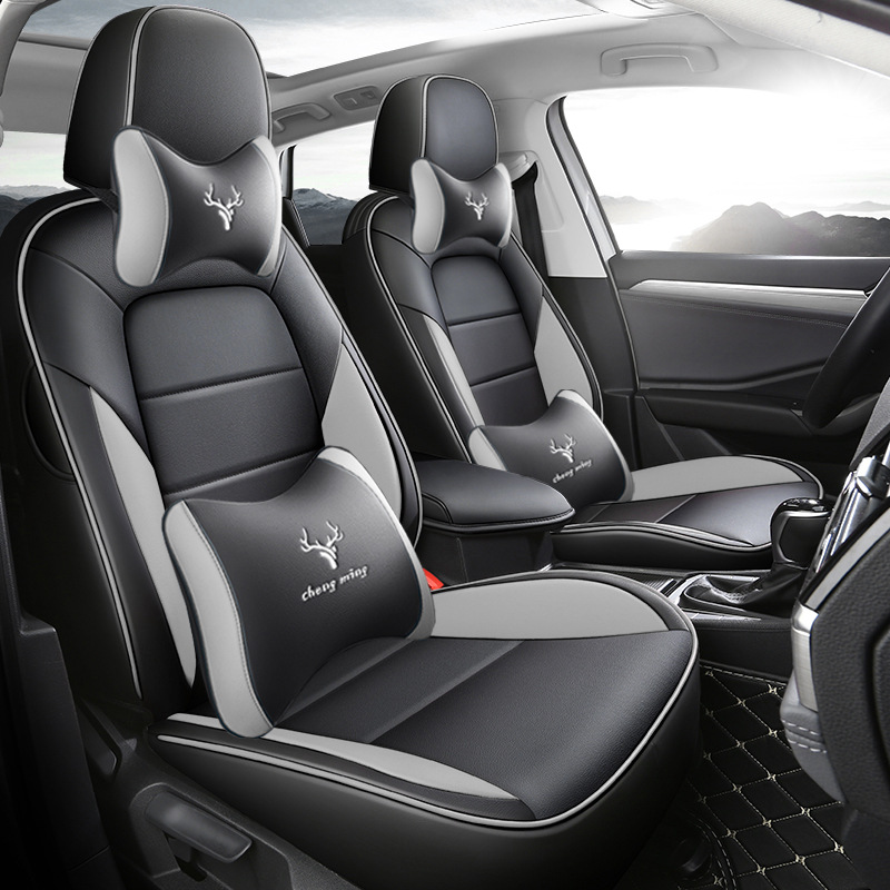 Jetta VS5 special car seat cover four seasons universal full-surround cushion vs5 perforated leather breathable seat cover cushion