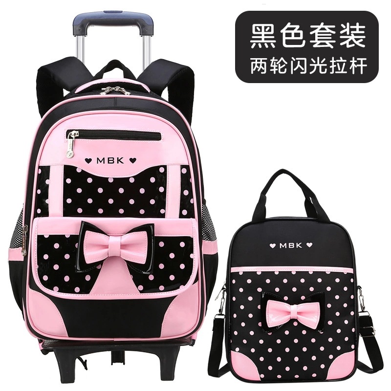 Nuevo punto de onda de la mochila de tirón para niños estudiantes de primaria 1 - 3 - 6 grados 6 - 9 - 12 años de edad mochila de hombro de gran capacidad