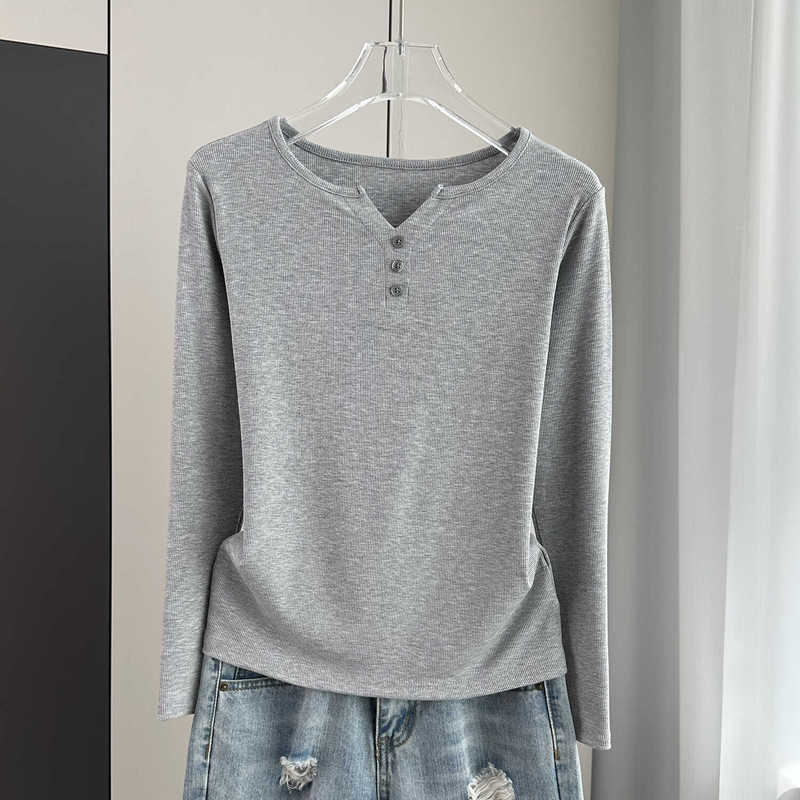 Foreign-style Age-reducing Long-sleeved T-shirt Autumn Inner Base Shirt Women's 2025 New Thread Slim Shoulder Top Outer Wear Foreign-style Age-reducing Long-sleeved T-shirt Autumn Inner Base Shirt Women's 2025 New Thread Slim Shoulder Top Outer Wear