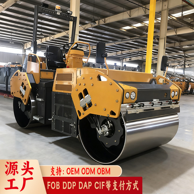 Steel Wheel Roller 7-Ton Double Steel Wheel Road Roller 7t Ride-On Road Roller Hummer Model Vibrating Roller