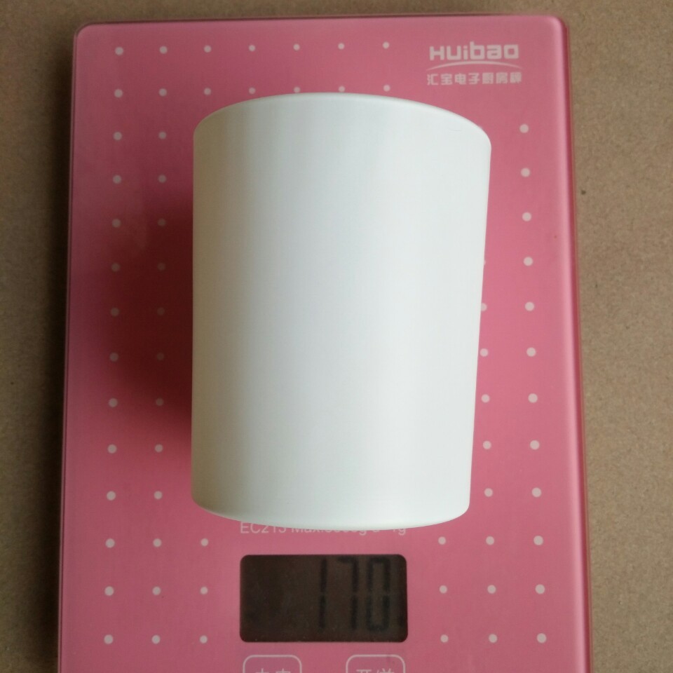 White glass matte candle