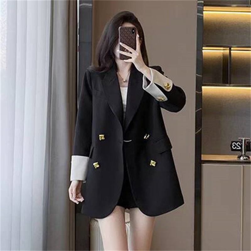 2026 Spring and Autumn New Style Women's Blazer Korean Version Straight Casual Loose Fashionable Slimming Suit Jacket 2026 Spring and Autumn New Style Women's Blazer Korean Version Straight Casual Loose Fashionable Slimming Suit Jacket