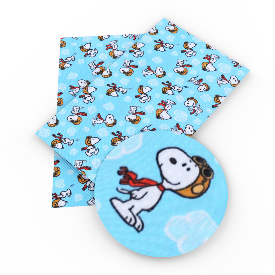 Perro Snoopy impresión de dibujos animados 100% tela de algodón DIY ropa hecha a mano bolsa, 1Yc55667