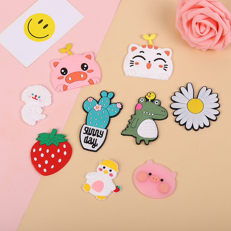 Charm per borsa in gomma morbida con patch cartoon carini_voghion.com