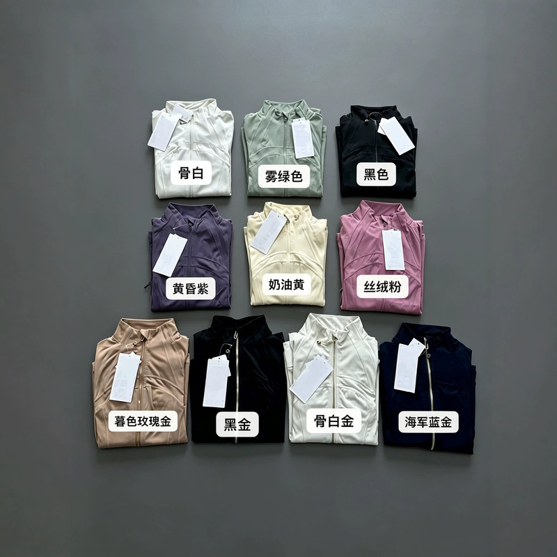 【Exact Match】Ykk Embossed Zipper/Pocket Label Mesh Pocket Jacket Yoga Wear Sports Sun Protection Slimming Women's Jacket