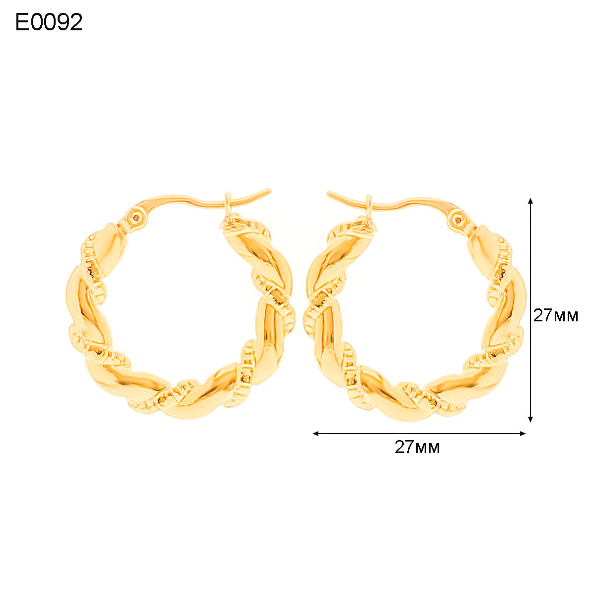 13g Weight Titanium Steel Ear Needle Material Earrings Classification 1 Pair Quantity Holiday, Daily Occasion Titanium Steel Material U Shape, Geometric, Round Pattern Women's Gender Plating Design Basic, Simple Style, Classic Style Style 1 Pair Basic Simple Style Classic Style U Shape Geometric Round Plating Titanium Steel Earrings 12