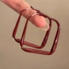 Square earrings, 4cm