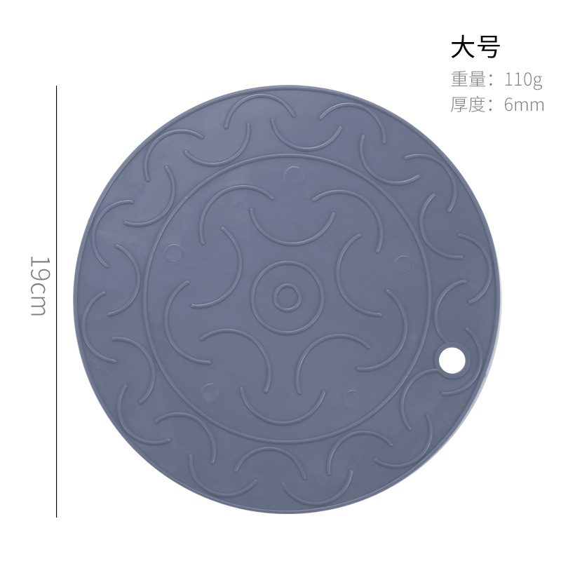 [Almohadilla de aislamiento de silicona] estera de la olla estera de comedor estera de la taza de té hogar engrosada estera del tazón Nordic ins simple estera de la placa