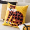 Leopard thinking towel embroidered pillow