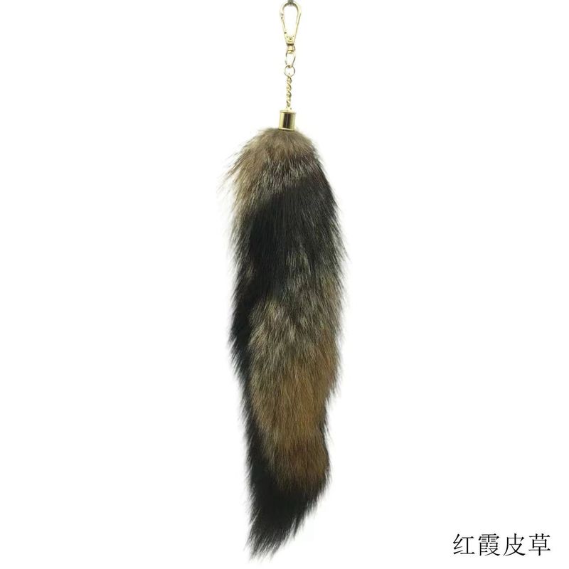 おしゃれなキツネの尻尾ペンダント、バッグキーホルダー、アクセサリー、演出用小道具、バッグ飾り、ペンダント|undefined