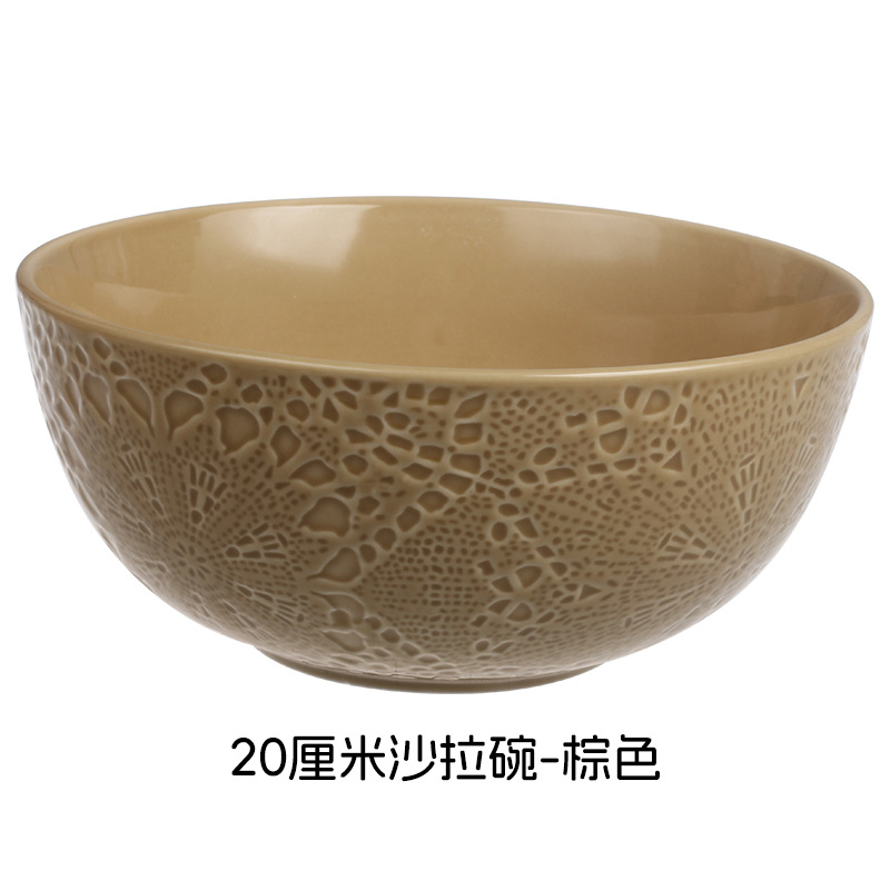 Relieve suave y fácil de limpiar estilo nórdico minimalista elegante romántico encaje cubiertos de cerámica set