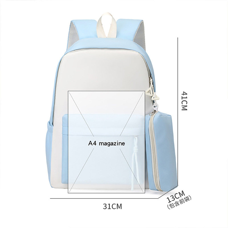 Mochila de estudiantes de secundaria, logotipo personalizado, mochila de viaje al aire libre coreana, mochila de gran capacidad para niños, mujer