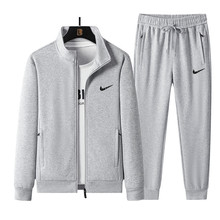2025新款男运动套装男运动休闲套装开衫拉链两件套棉运动套装男