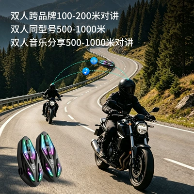 Riding Intercom with Heavy Bass, Motorcycle Helmet Headset