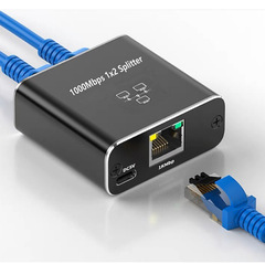 メーカーのギガビットネットワーク分配器1分2ネットワークRJ45コネクタのギガビットネットワーク分配器