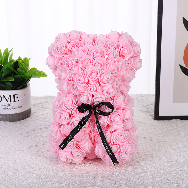 Oso de espuma de polietileno rosa, regalo creativo para el Día de San Valentín, Navidad o cumpleaños para novia o mejor amiga, directo de fábrica