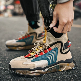 2025夏季新款增高飞织户外运动篮球鞋透气休闲男士潮流Mens shoes