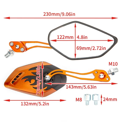 Motorcycle rearview mirror: Qiaoge Rearview Mirror Reversing