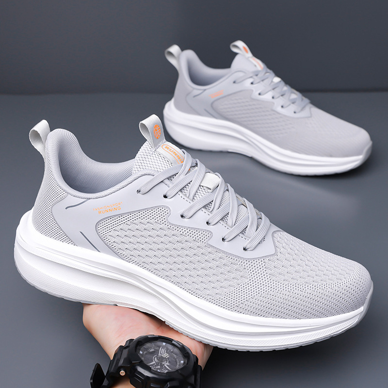 Fashionable and Versatile Breathable Non-Slip Mesh Sports Shoes Running Shoes for Men Casual and Wear-Resistant