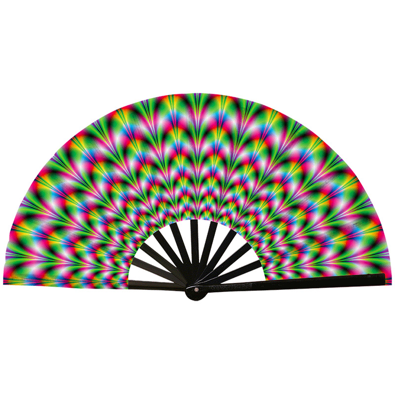 Abanico Plegable de Kung Fu de Plástico, Colorido, para Conciertos y Fiestas
