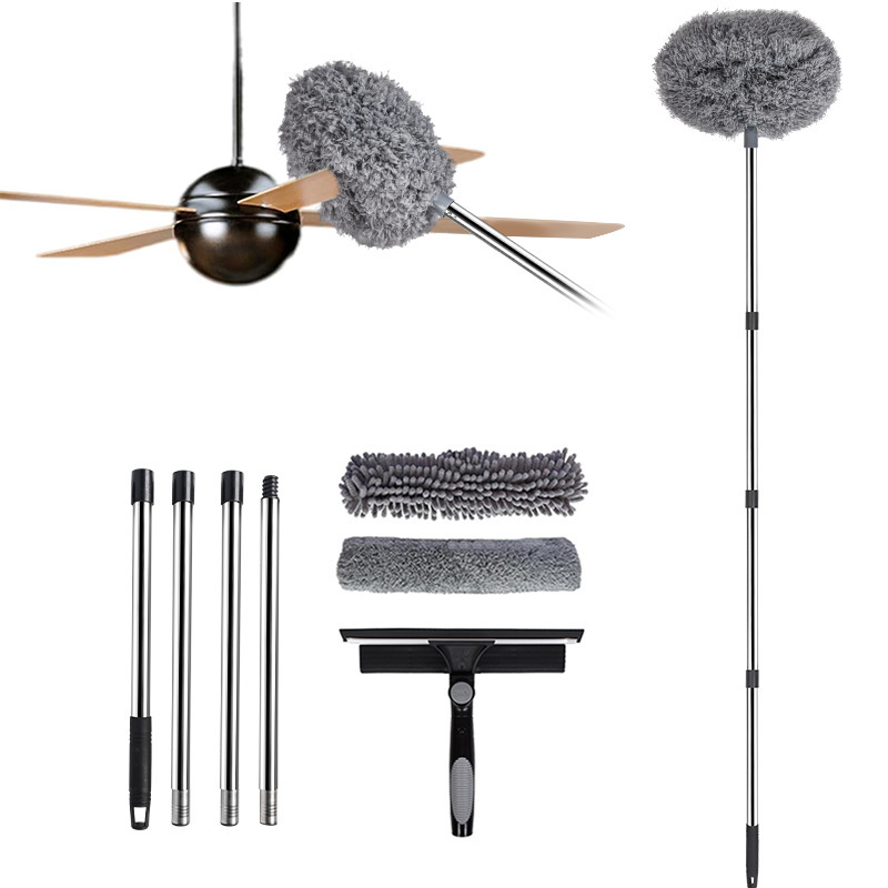 Household Ceiling Fan Dust Removal Brush Cross-Border Cleaning Tool Wall Fiber Cleaning Brush Round Multi-Functional Fan Blade Dust Collector