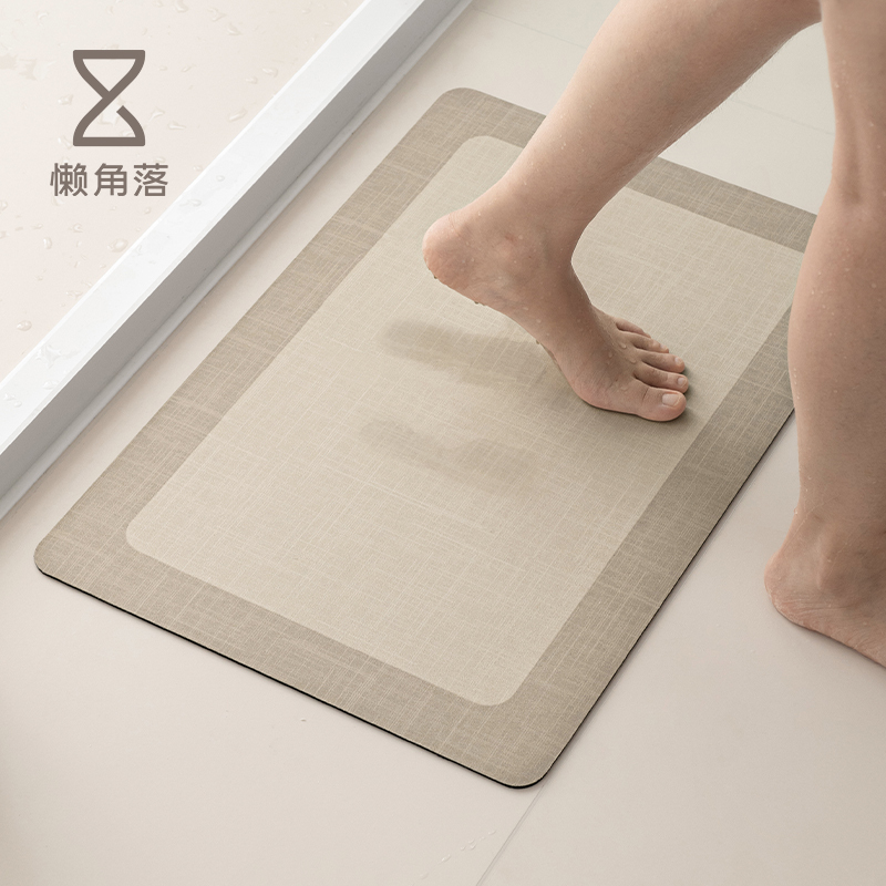 Diatom mud bathroom floor mat, water-absorbent and non-slip, suitable for home bathroom entrance, dirt-resistant, easy to maintain, dust-removing mat Diatom mud bathroom floor mat, water-absorbent and non-slip, suitable for home bathroom entrance, dirt-resistant, easy to maintain, dust-removing mat