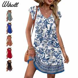 U 97330 Women Summer Dress Casual Beach Loose休闲连衣裙