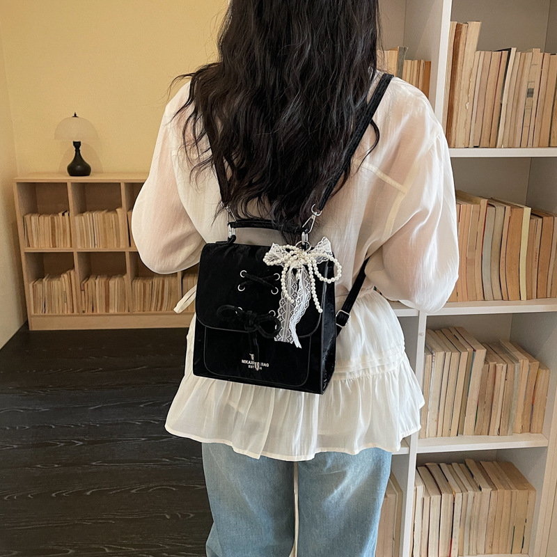 Bolso portátil para mujeres 2026 primavera / verano estilo coreano simple mochila casual nicho sensación cotidiana de moda mochila pequeña image 4