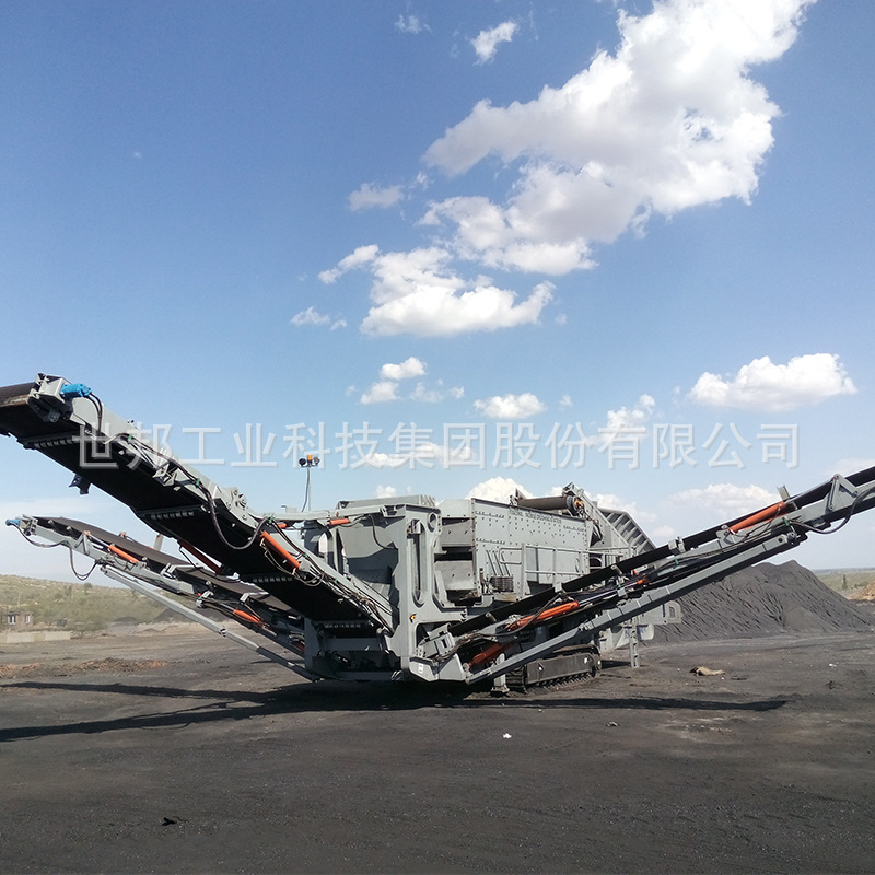 移動式破砕機 石材車載タイヤ式移動破砕ステーション 大型建築廃棄物破砕機|undefined