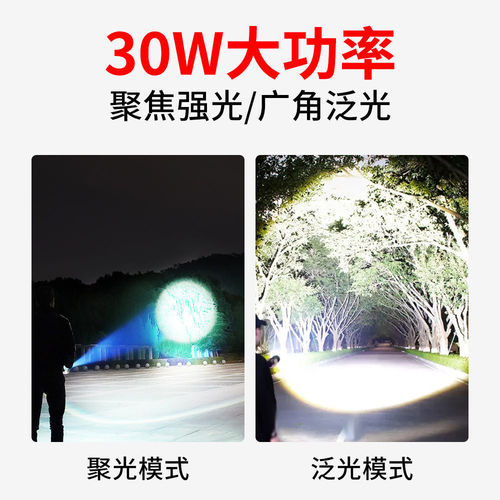 Cross-border P50+COB strong light flashlight Type-C rechargeable outdoor zoom long-range multi-function LED flashlight
