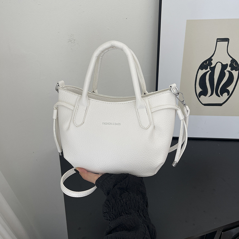 2026 New Style Lychee Pattern Small Tote Bag for Women, Versatile Casual Shoulder Crossbody Bag for Daily Commuting