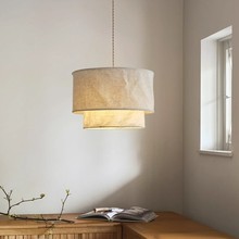 侘寂风日式布艺吊灯禅意复古民宿餐厅茶室书房卧室吧台前台民国风