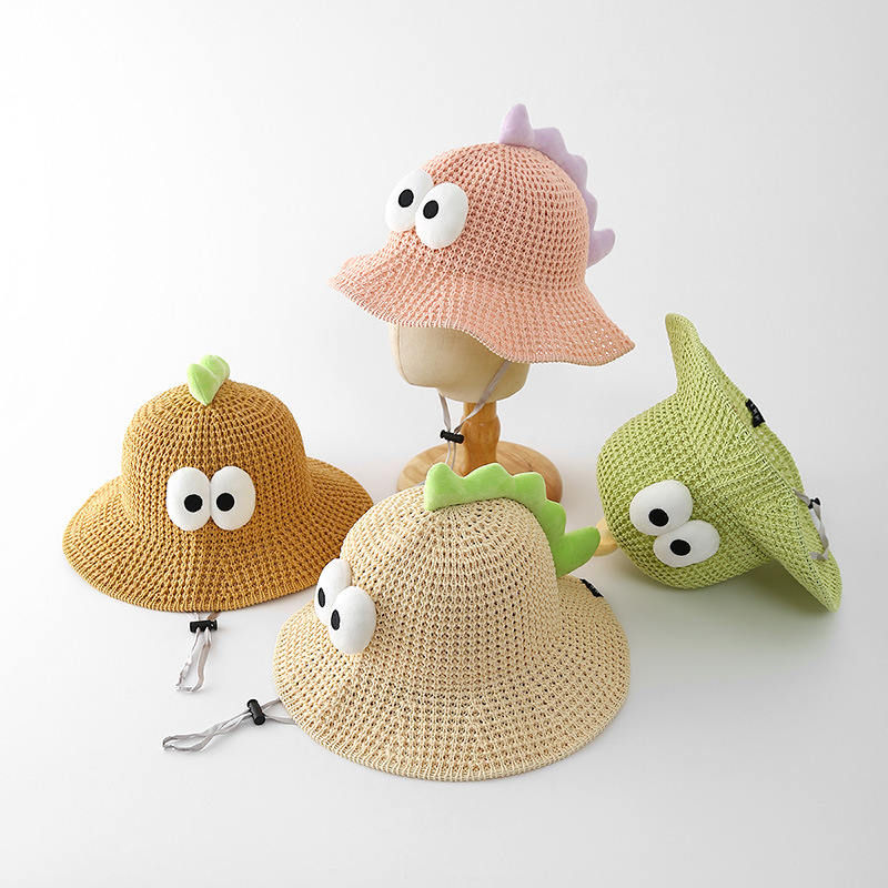 Sombrero de protección solar para niños Sombrero de paja de verano Sombrero grande Sombrero para niños Sombrero para el sol Protección UV Sombrero de pescador para niños