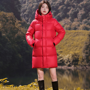 Aidanmon Anxin 95 White Goose down down Jacket Women's Mid-Length 2025 New Ultra-Thick Hooded Winter Women's Jacket
