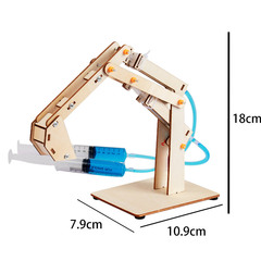 Tech Small DIY Hydraulic Excavator Creative Brain Teaser Craft Invention for Primary and Middle School Students Children's Educational Toy