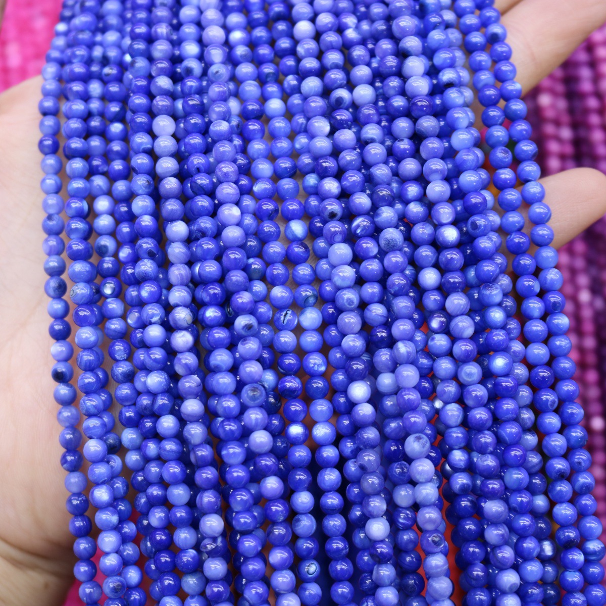 Conchas de agua dulce naturales cuentas mixtas de color 4mm color monocromático bolas perlas sueltas diy joyería accesorios joyería al por mayor image 13