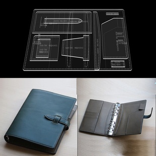 DIYA6 Loose-leaf Notepad Handbook Set Acrylic Special Template Handmade Leather Notebook Set Version Drawing