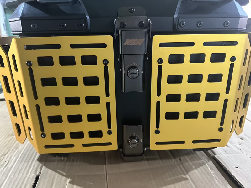 45L motocicleta de aleación de aluminio multifuncional armadura portátil con fondo coche eléctrico maletero negro