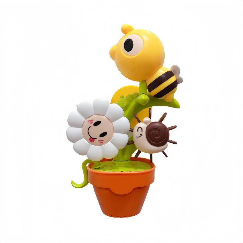 子供用バスルーム水おもちゃ小さな蜂鉢植え吸盤回転ベビーバス水遊びスプレーシャワーおもちゃ|undefined
