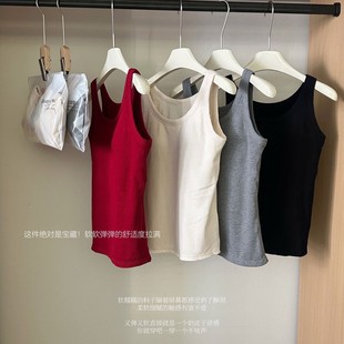 8612# enlarged cashmere heating Bra vest with latex chest pad high elastic wide shoulder Joker base coat