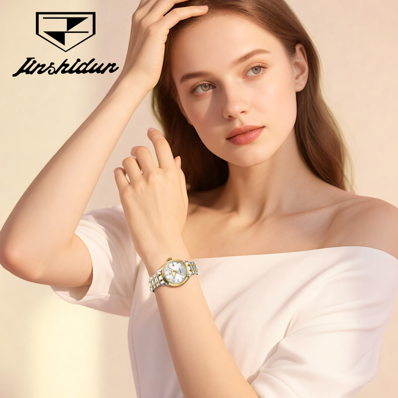 Jinshidun Brand New One-Piece Drop-Shipping Fully Automatic Mechanical Women's Watch High-End Waterproof Luminous Women's Watch for Women