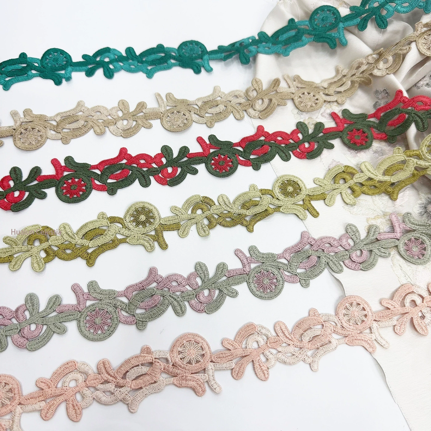 Новое мерсеризованное водорастворимое кружево из полиэстера для вышивки, тонкое украшение для юбок, аксессуары для одежды своими руками