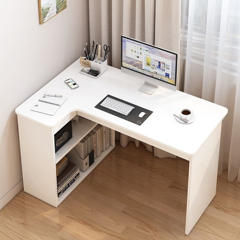 Solid Wood Simple Modern Corner Desktop Bookshelf Integrated Student Study Table Bedroom Writing Computer Home Desk Solid Wood Simple Modern Corner Desktop Bookshelf Integrated Student Study Table Bedroom Writing Computer Home Desk