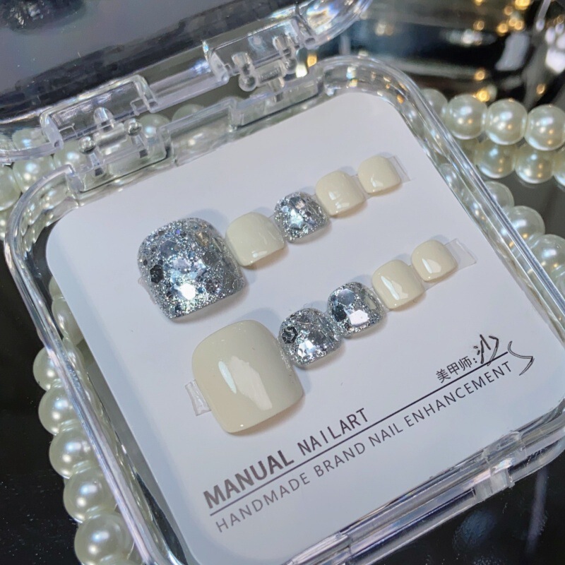 Pure hand-worn nail nail patch toe nail 2025 new high-grade false nail nail nail piece