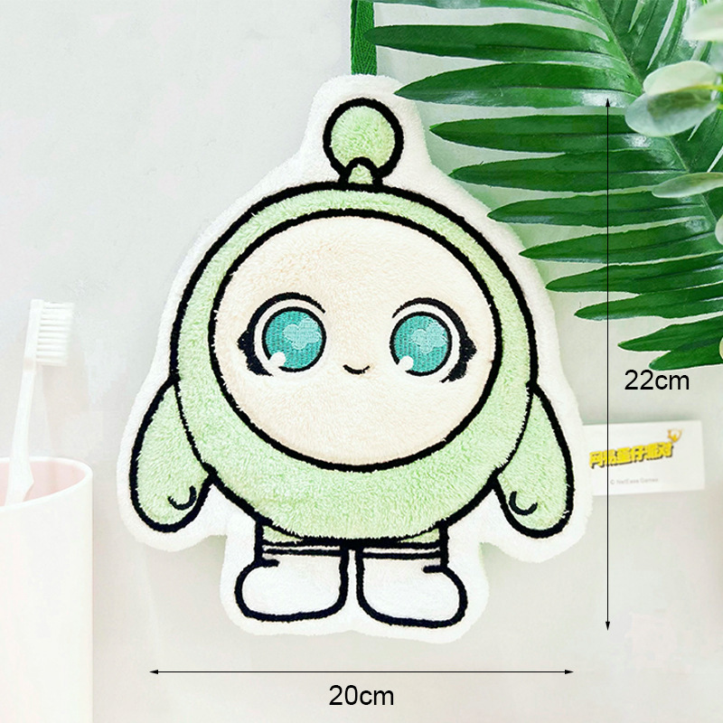 蛋仔派对正版擦手巾珊瑚绒卡通卡通可挂儿童毛巾加厚吸水洗手帕|undefined