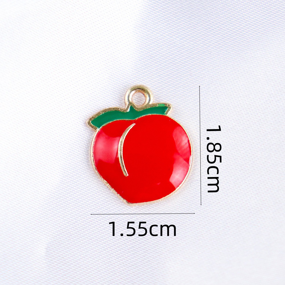 Colgante de frutas de aleación con gota de aceite, DIY pulseras y pendientes