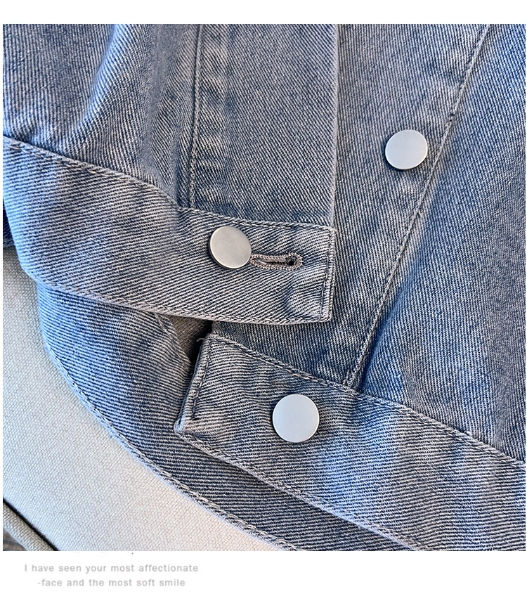 Damenbekleidung Große Größe Frühjahr Neue Lose Jeansjacke 200/300 Catties Lose Schlanke Oberseite_voghion.com
