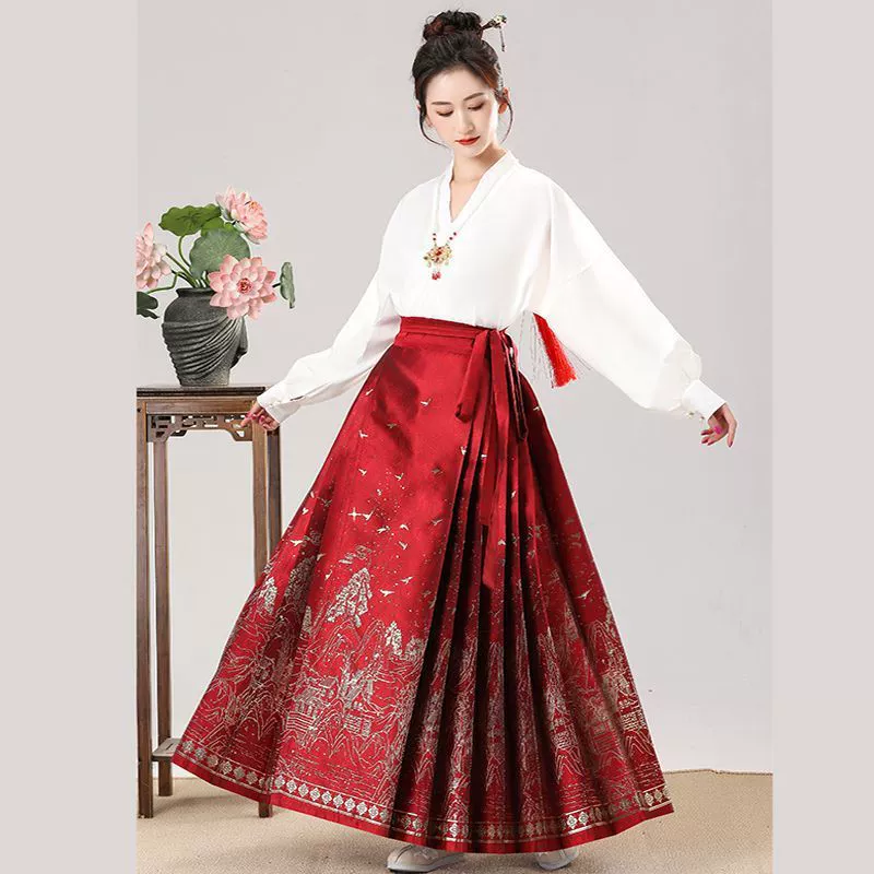 Осенний новый китайский ткацкий костюм с золотой конской лапшой