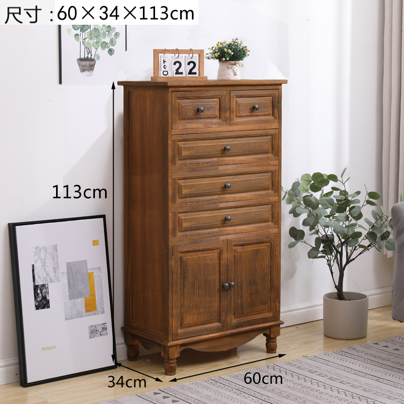 Fábrica directa de cinco cubículos de madera sólida gabinete de almacenamiento sala de estar dormitorio cabecera de cama retrógrado pequeño gabinete borde del estante image 9