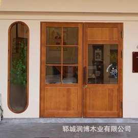老榆木室内门大门中式别墅进户门围墙老式乡村大门农村庭院仿古门